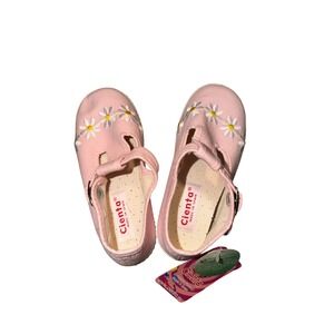 Cienta Pink Daisy Mary Jane Shoes Toddler Girls Size 26 Made in Spain